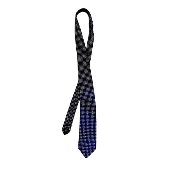 Lanvin Other - Lanvin  Paris Blue Gray Diamond Print Silk Tie Width 3inches